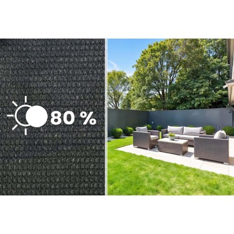 Siatka Cieniująca 1,5x25 m 80% Mata na Ogrodzenie Plonos 110g