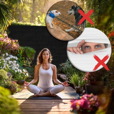 Siatka Cieniująca 1,5x25 m 80% Mata na Ogrodzenie Plonos 110g