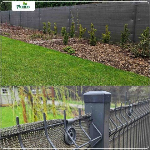 Siatka Cieniująca 1,5x25 m 80% Mata na Ogrodzenie Plonos 110g