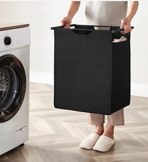 Oskar Loftowy Kosz Na Pranie 65 L Loft Czarny Jednokomorowy Z Blatem