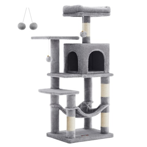 Drapak Dla Kota OSKAR 112 cm – Stabilny, Z Hamakiem, Sizalowy Słupek