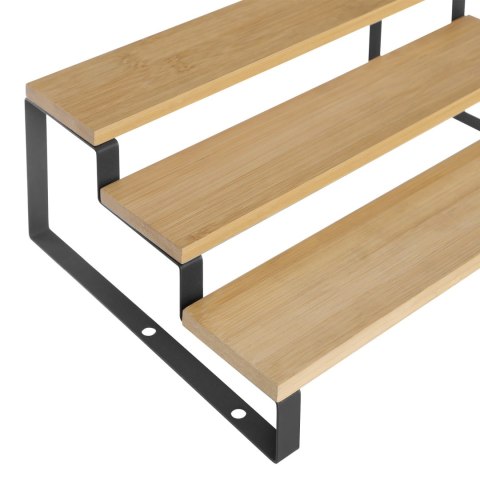 Stojak Na Przyprawy Zestaw Półek Industrial OSKAR Bambus Stal