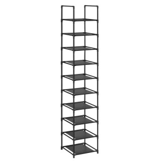 Regał na Buty 10 Półek OSKAR Czarny Loft Stojak Organizer