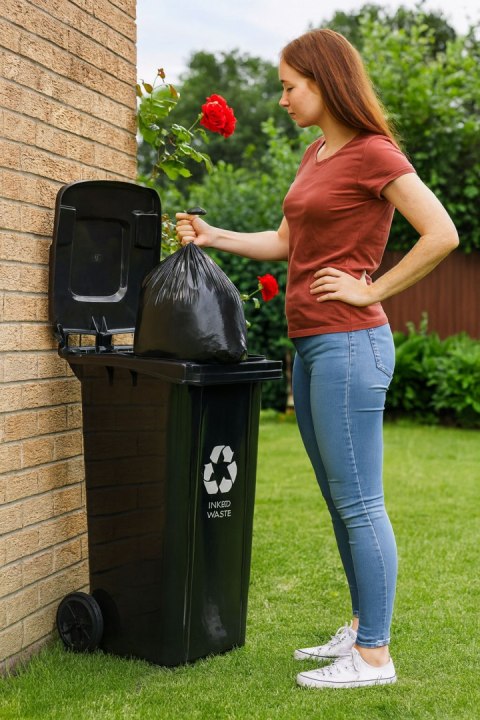 Pojemnik Na Odpady Zmieszane Czarny 120L – Wytrzymały Kosz HDPE