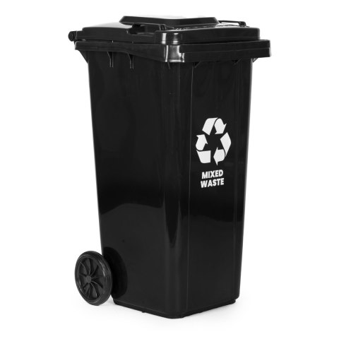 Pojemnik Na Odpady Zmieszane Czarny 120L – Wytrzymały Kosz HDPE