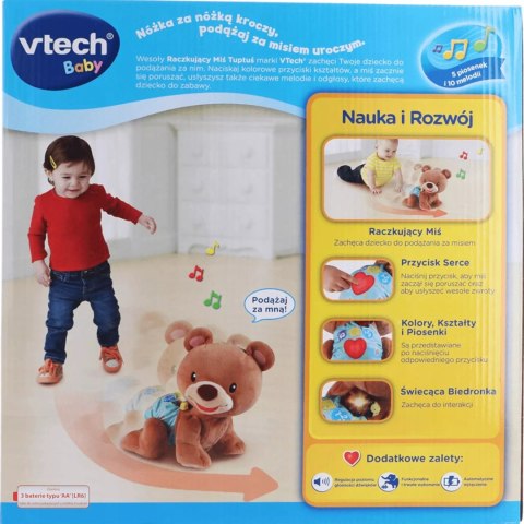 Interaktywny Raczkujący Miś Tuptuś VTech Baby 60824 – Mówiący Pluszak