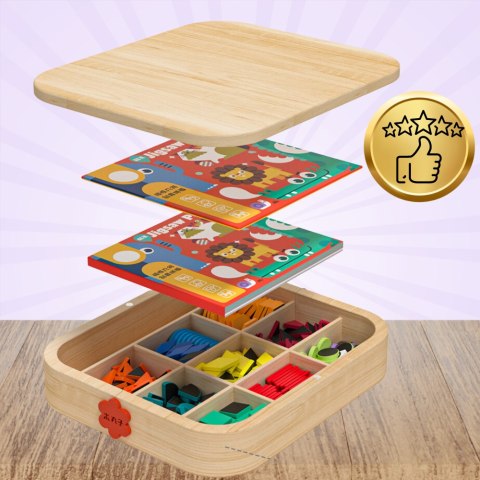 Drewniana Skrzynka Magnetyczna Montessori NiceKids – Kreatywna Edukacyjna