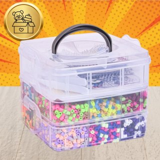 Zestaw XL Koraliki Do Prasowania 11000 Sztuk Akcesoria Szablony Skrzyneczka