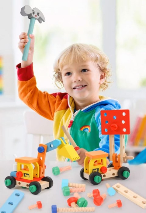 Zestaw Majsterkowicza XXL Drewniany Warsztat Skrzynka Narzędzia