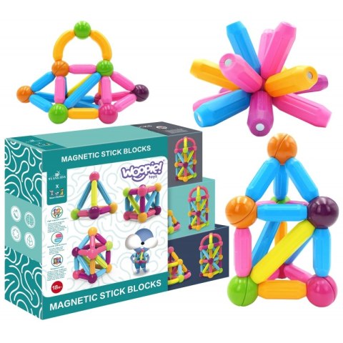 Zestaw Grubych Klocków Magnetycznych WOOPIE Zestaw Grubych Klocków Magnetycznych WOOPIE