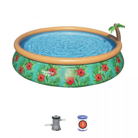 Basenik rozporowy z Natryskiem dla dzieci Tropikalny 457x84cm 15FT BESTWAY Basenik rozporowy z Natryskiem dla dzieci Tropikalny 457x84cm 15FT BESTWAY