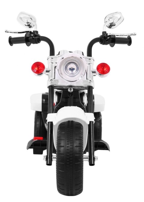 Motorek Chopper NightBike Biały – LED, Dźwięki i Biegi Przód/Tył Motorek Chopper NightBike Biały – LED, Dźwięki i Biegi Przód/Tył
