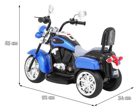 Motorek Na Akumulator Chopper NightBike – Niebieski Pojazd Dla Dzieci Motorek Na Akumulator Chopper NightBike – Niebieski Pojazd Dla Dzieci