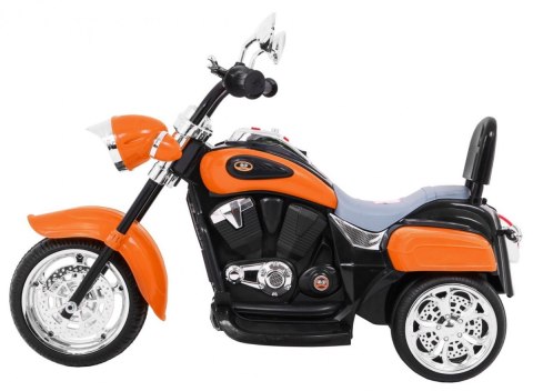 Motorek Chopper NightBike Pomarańczowy – LED, Dźwięki i Biegi Przód/Tył Motorek Chopper NightBike Pomarańczowy – LED, Dźwięki i Biegi Przód/Tył