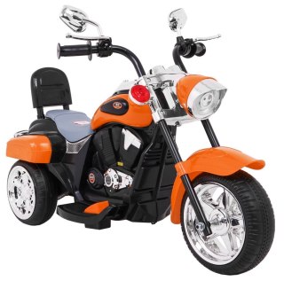Motorek Chopper NightBike Pomarańczowy – LED, Dźwięki i Biegi Przód/Tył