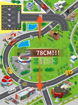 Garaż Straż Pożarna 5 Poziomów XXL + Mata Miasto – 82 elementy