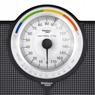 Webber Waga Analogowa BMI 180kg Czarna Klasyczna