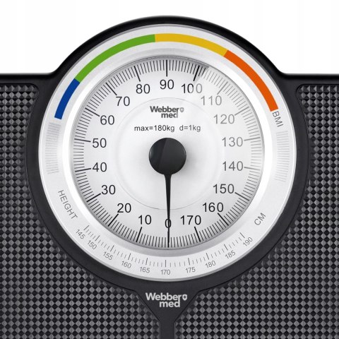 Webber Waga Analogowa BMI 180kg Czarna Klasyczna