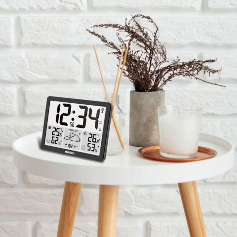 METEO Stacja Pogodowa – Zegar Radiowy, Temperatura, Wilgotność, Barometr