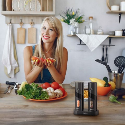 Elektryczne Młynki Do Soli I Pieprzu – LED, Ceramiczne Żarna, USB-C