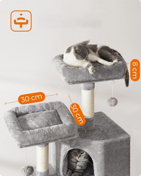 Drapak OSKAR Dla Kota Jasnoszary 115 cm Słupek Sizalowy