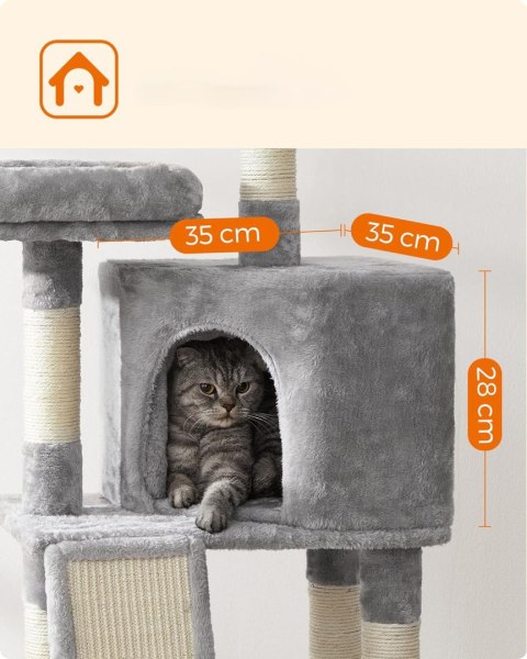 Drapak OSKAR Dla Kota Jasnoszary 115 cm Słupek Sizalowy