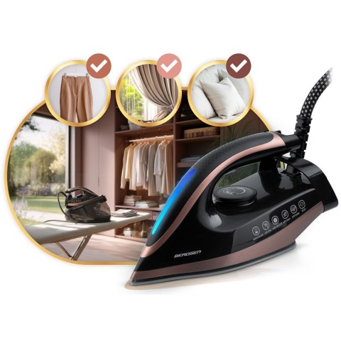 Stacja Parowa Berdsen 3000 W – Ceramiczna Stopa, Prasowanie Pionowe