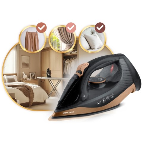Bezprzewodowe Żelazko Parowe Z Podstawką Ładującą Berdsen 10w1 – 2600W