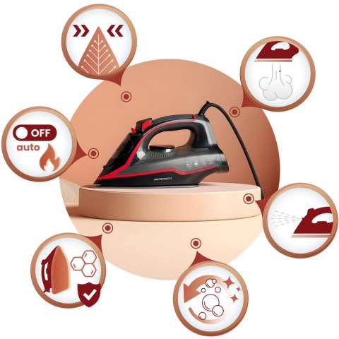 Berdsen BD-331 Żelazko Parowe 9w1 - Para Pionowa, Samoczyszczenie, 2600 W