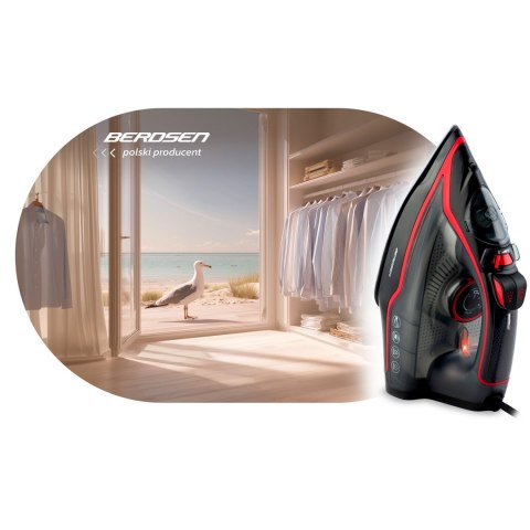 Berdsen BD-331 Żelazko Parowe 9w1 - Para Pionowa, Samoczyszczenie, 2600 W