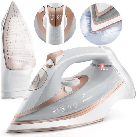 Żelazko Parowe Berdsen BD-332 – 3000 W, Ceramiczne, Para Pionowa , Białe