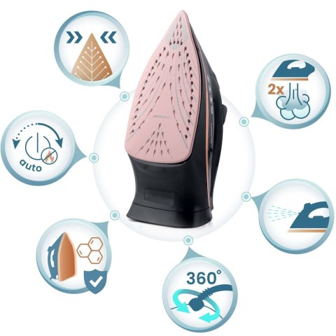 Żelazko Parowe Berdsen BD-332 – 3000 W, Ceramiczne, Para Pionowa , Czarne