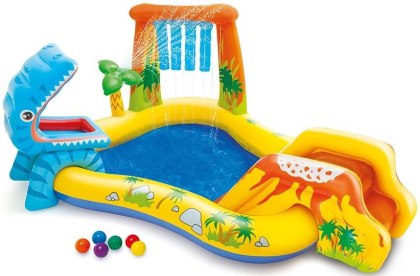 Basen Dmuchany Plac Zabaw Dinozaury INTEX 57444 Zjeżdżalnia Fontanna