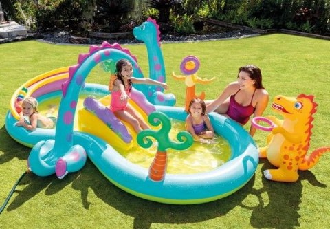 Basen Dmuchany Plac Zabaw Dinoland INTEX 57135 Zjeżdżalnia Fontanna