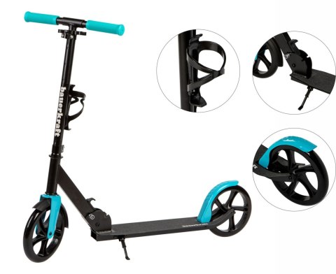 Hulajnoga Składana Bauerkraft 91–101 cm Duża Z Uchwytem Na Bidon - Turkusowa