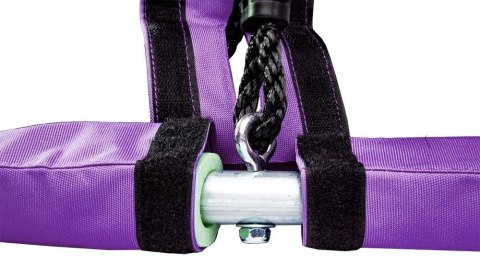 Huśtawka bocianie gniazdo 100 cm 150 kg kolorowe chorągiewki ogród