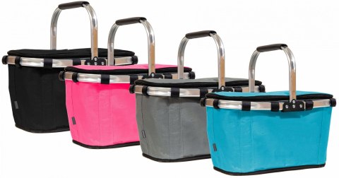 Koszyk Termiczny Na Zakupy I Piknik 25L Szary – Składany 45x27x22+18 Cm