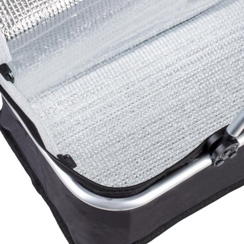 Termiczny Kosz Piknikowy Składany 25L Czarny - Na Zakupy 46x28x23+17 Cm