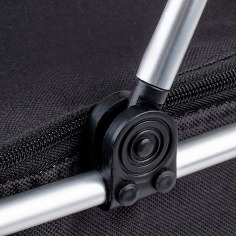 Termiczny Kosz Piknikowy Składany 25L Czarny - Na Zakupy 46x28x23+17 Cm