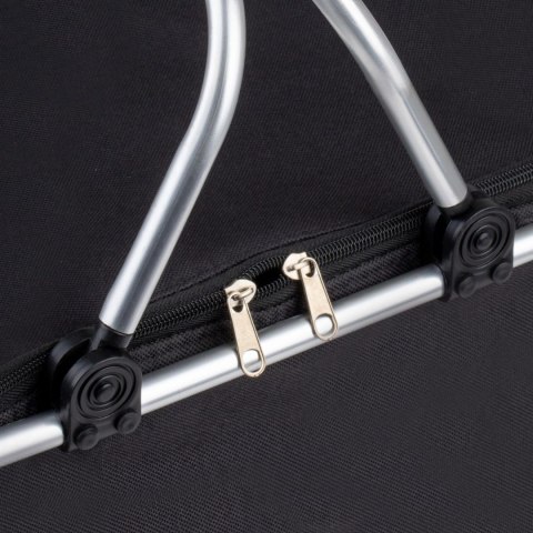 Termiczny Kosz Piknikowy Składany 25L Czarny - Na Zakupy 46x28x23+17 Cm