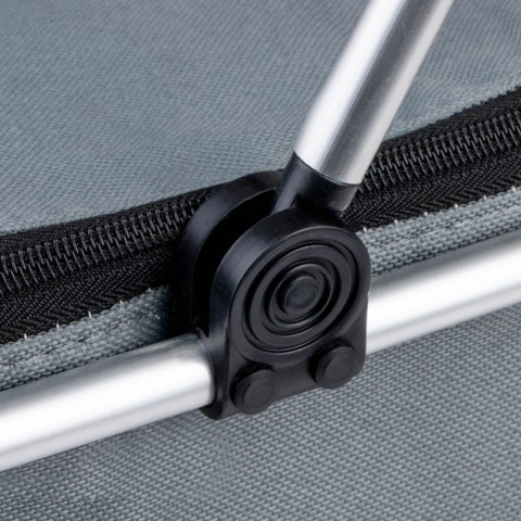 Termiczny Kosz Piknikowy Składany 25L Szary - Na Zakupy 46x28x23+17 Cm