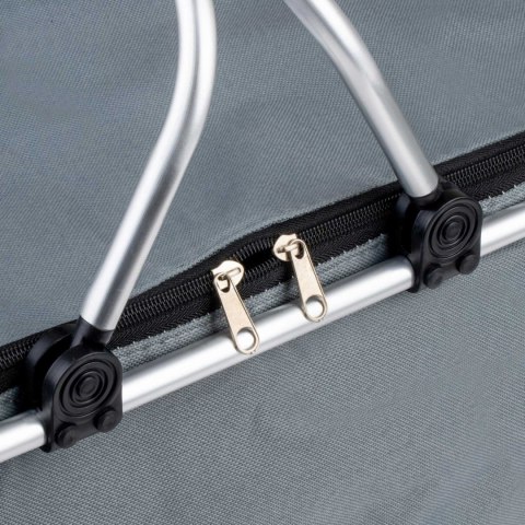 Termiczny Kosz Piknikowy Składany 25L Szary - Na Zakupy 46x28x23+17 Cm