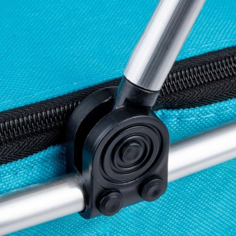 Termiczny Kosz Piknikowy Składany 25L Niebieski - Na Zakupy 46x28x23+17 Cm