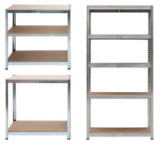Regał Magazynowy Metalowy 150x75x30 cm 875 kg 2w1