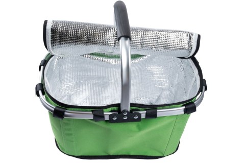 Koszyk Termiczny Na Zakupy I Piknik 25L Zielony – Składany 45x27x22+18 Cm