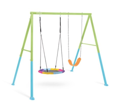 Huśtawka ogrodowa 2w1 Intex 44125 bocianie gniazdo pas dla dzieci