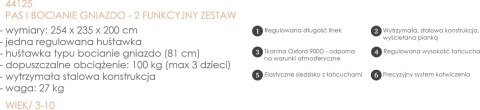 Huśtawka ogrodowa 2w1 Intex 44125 bocianie gniazdo pas dla dzieci