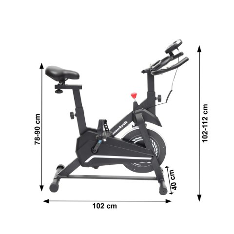 Rower Stacjonarny Treningowy Indoor Cycling Pulsometr Cardio 120kg