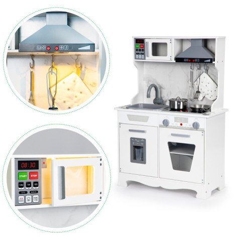 Kuchnia Dla Dzieci ECOTOYS Z Dźwiękiem I Światłem – Piekarnik, Okap, Akcesoria