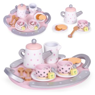ECOTOYS Drewniany Serwis Do Herbaty15 Elementów – Dla Dzieci